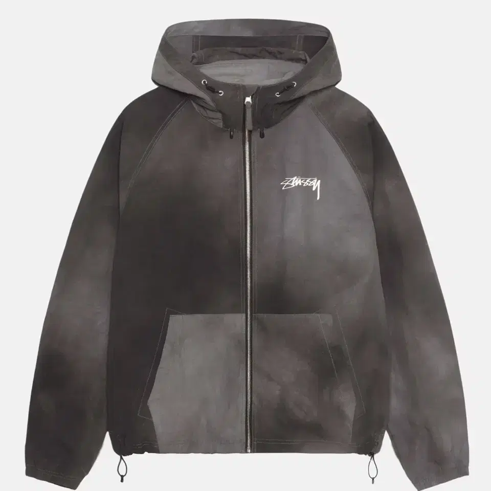 Stussy 스투시 웨이브다이 비치 쉘 자켓 블랙 M