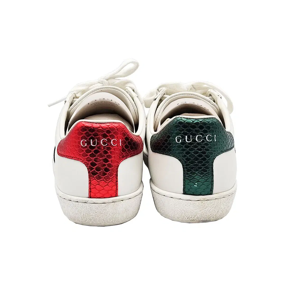 구찌 Gucci 431942 화이트 꿀벌 자수 에이스 여성 스니커즈 35