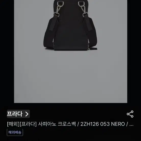 2ZH126 프라다 사피아노 크로스백