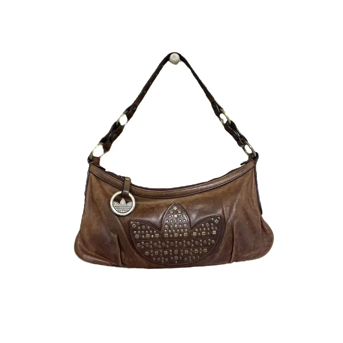 Adidas brown leather shoulder bag