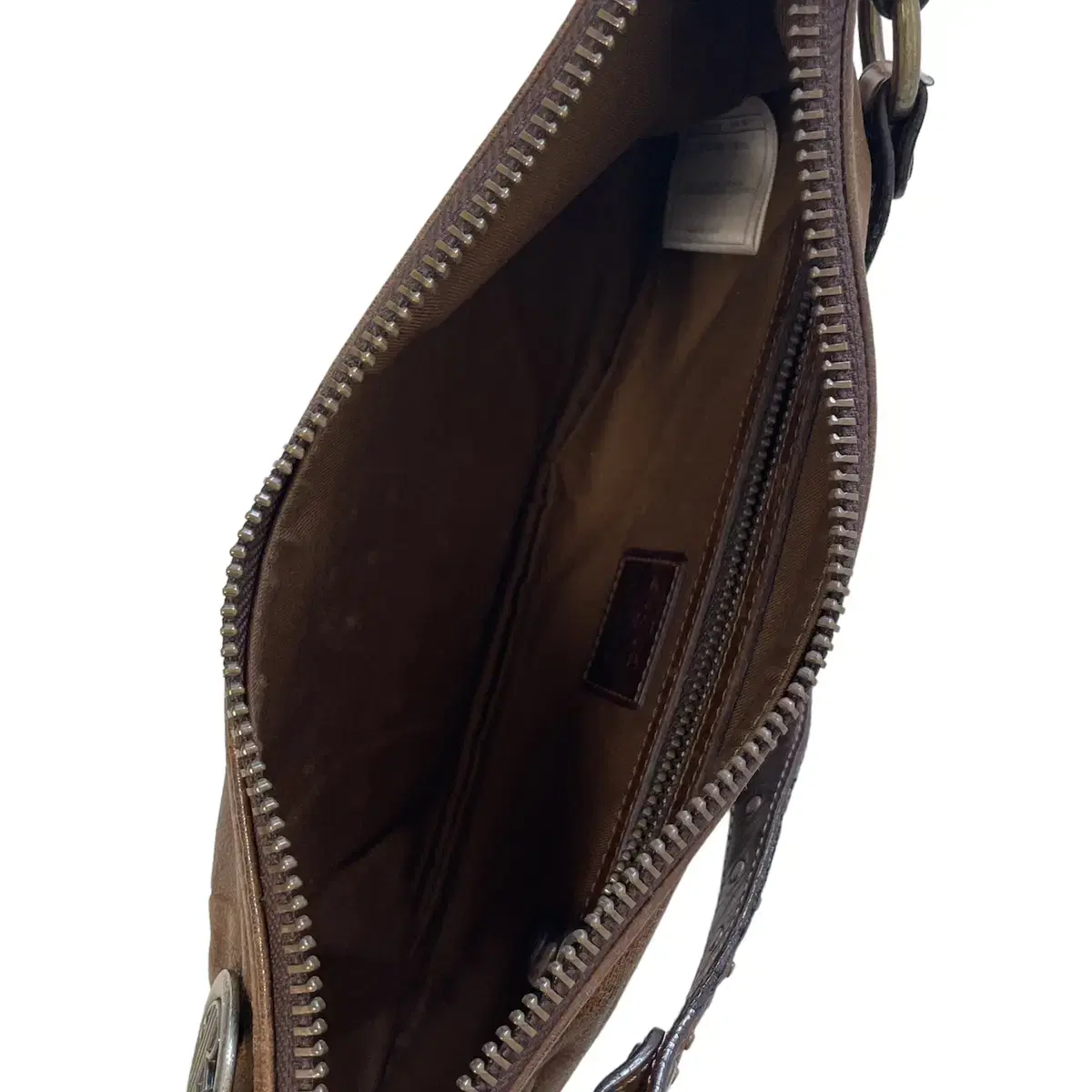 Adidas brown leather shoulder bag