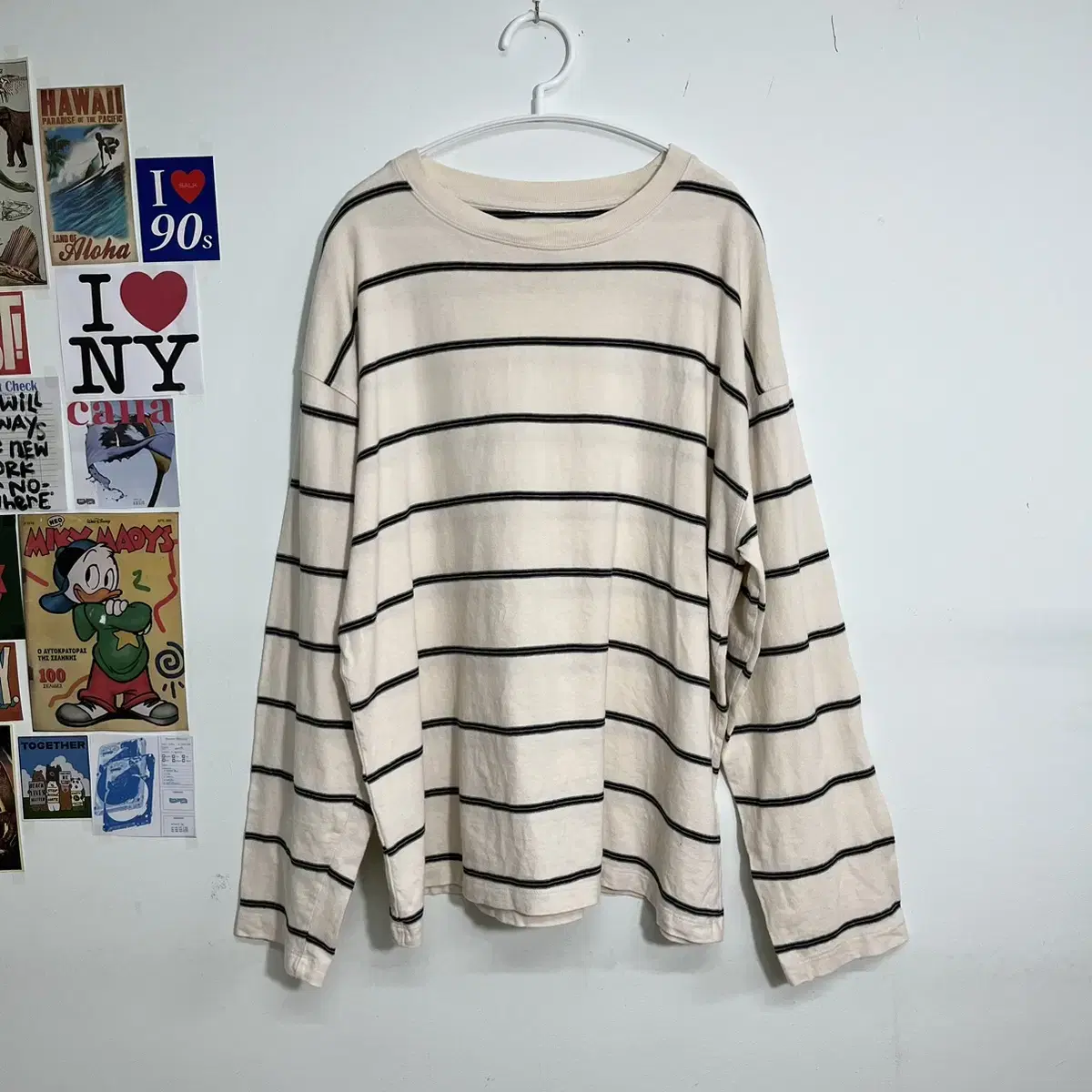 Giordano Stripe Long Sleeve Tee