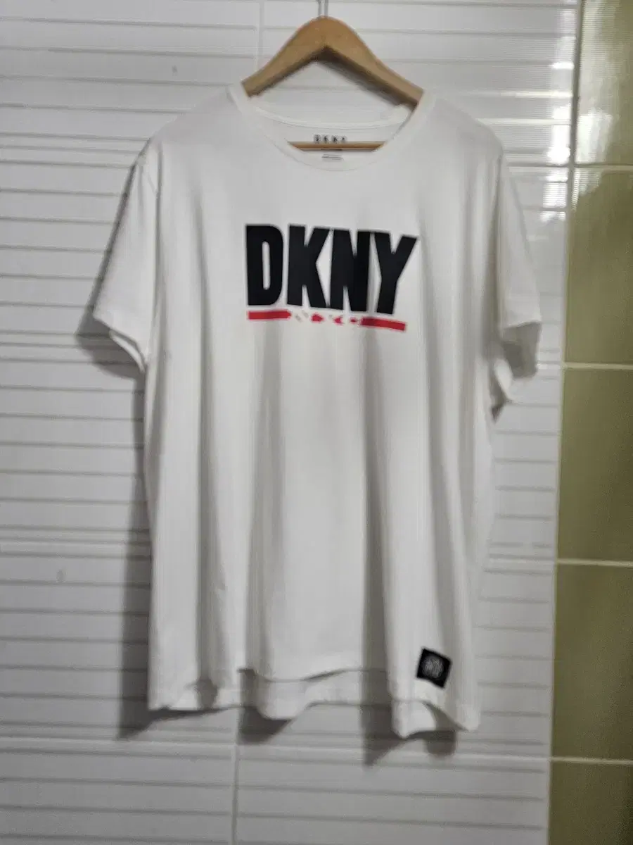 DKNY 로고 면 라운드티 XXL(110)