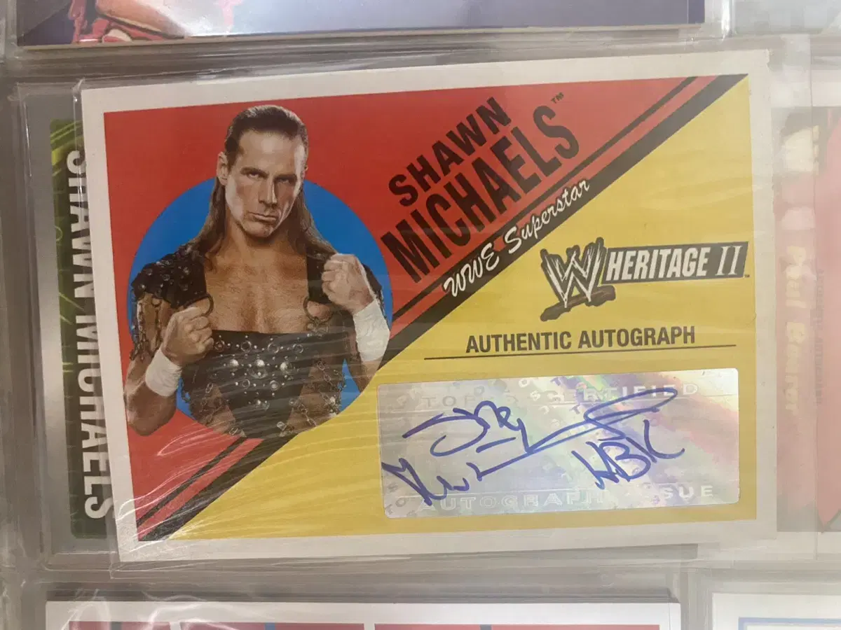 WWE topps heritage2 숀마이클스 오토 카드