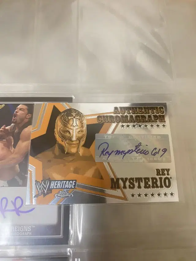 WWE topps heritage 레이 미스테리오 오토 카드 rey my