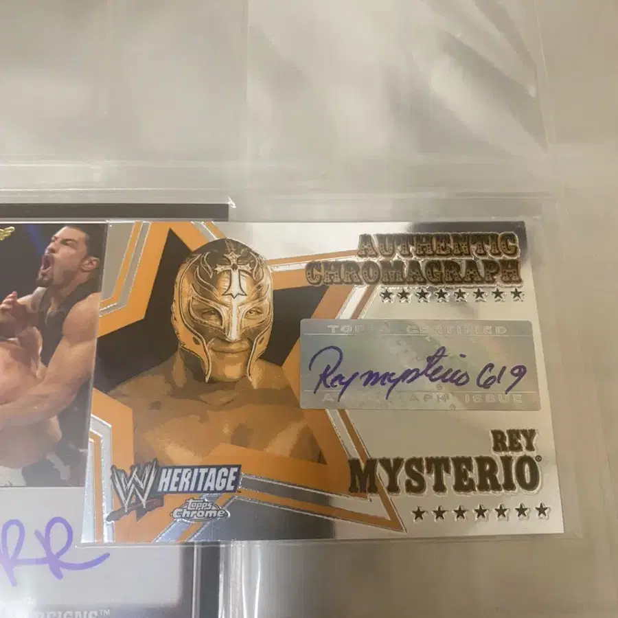 WWE topps heritage 레이 미스테리오 오토 카드 rey my