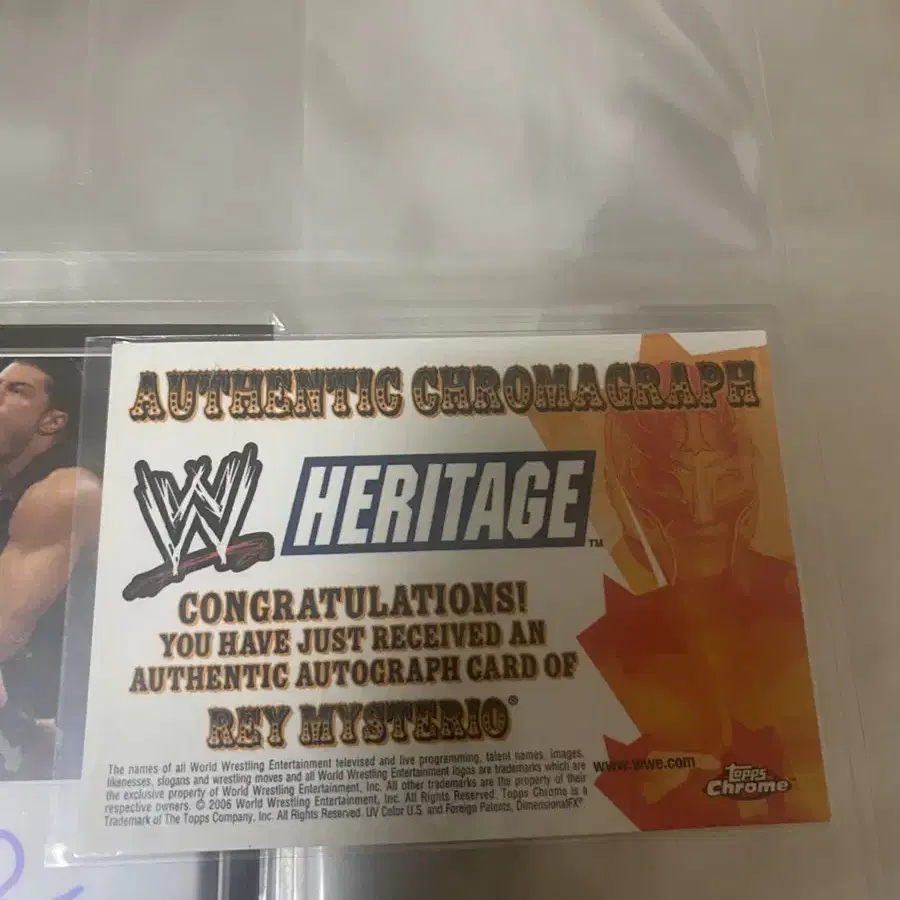 WWE topps heritage 레이 미스테리오 오토 카드 rey my