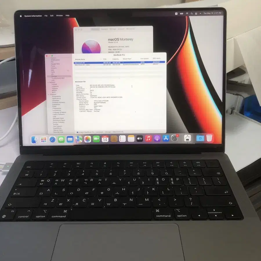 맥북프로 14 M1pro 1tb 16gb