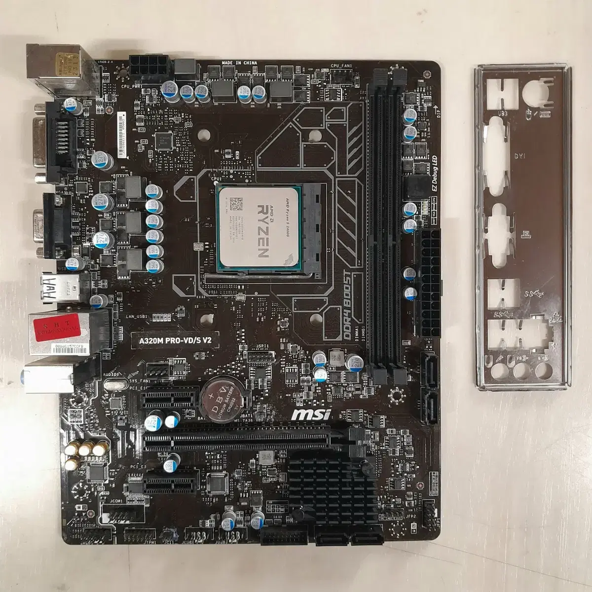 Motherboard + CPU included (MSI A320M PRO + Ryzen5 2400G)