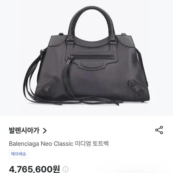 (정품/새상품)발렌시아가 네오클래식 시티백 미디움