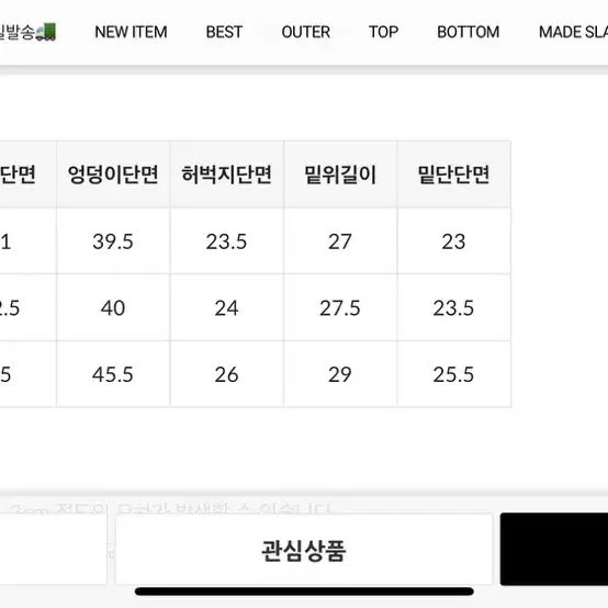 원로그 히든 부츠컷 팬츠 밴딩데님