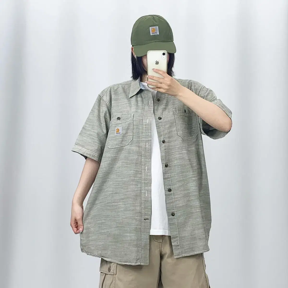 [XL]Calheart Green Tea Dadamist Short Sleeve Shirt CH4949