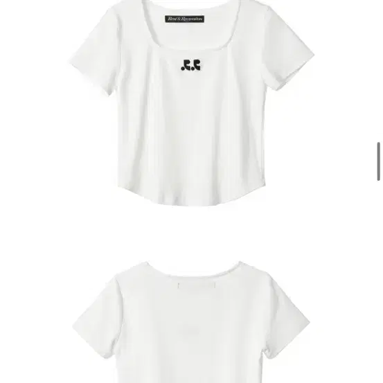 레스트앤레크레이션 스퀘어넥탑 RR SQUARE NECK TOP_WHITE