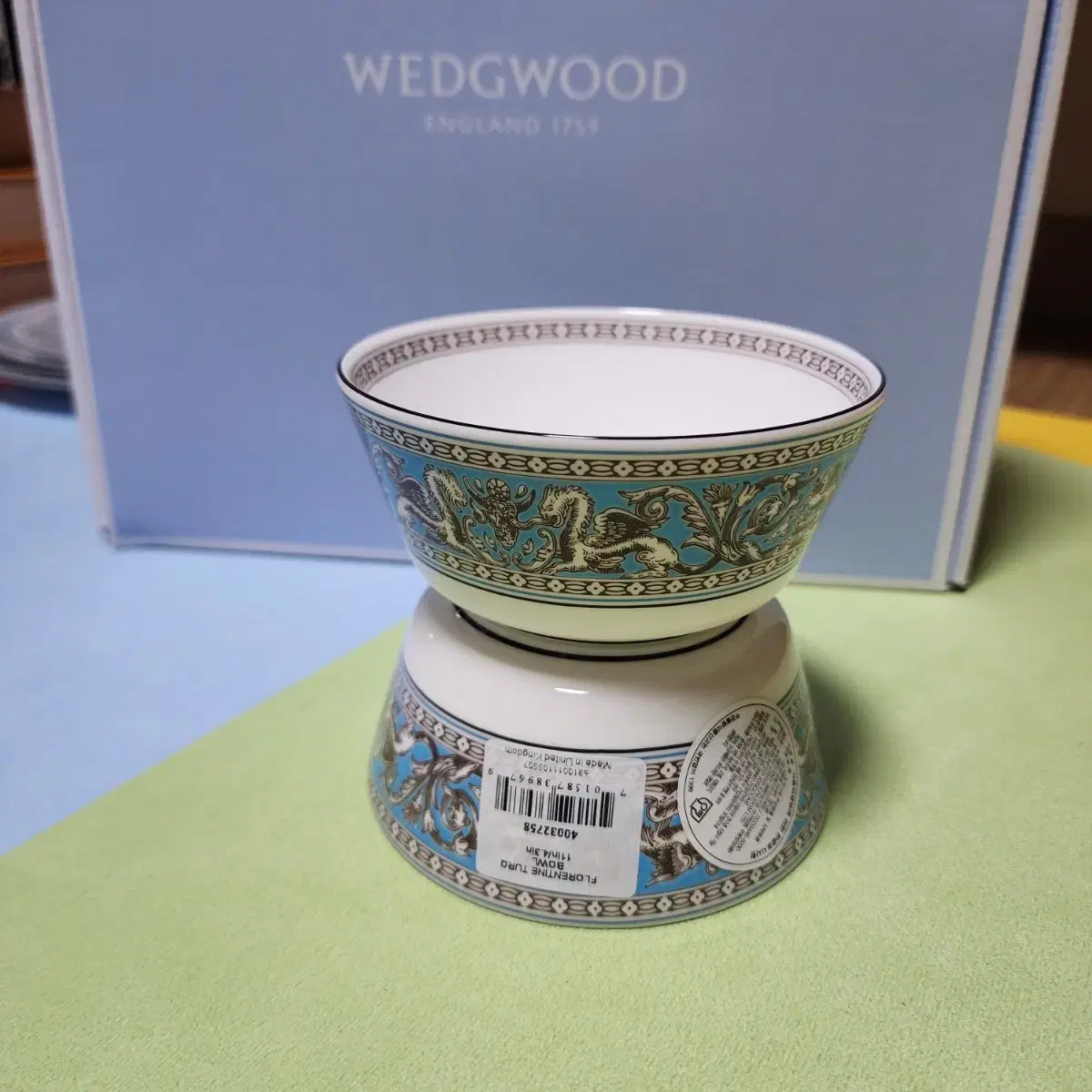 웨지우드 WEDGWOOD 플로렌틴 터콰즈 볼 11cm