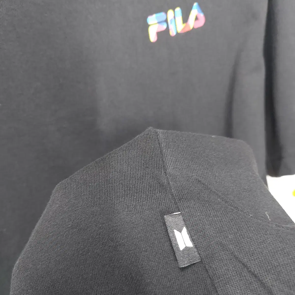 FILA X BTS 필라 아이돌 그래픽 반팔 티셔츠 L, 오버핏.