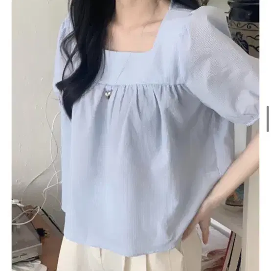 시에르 water seersucker blouse