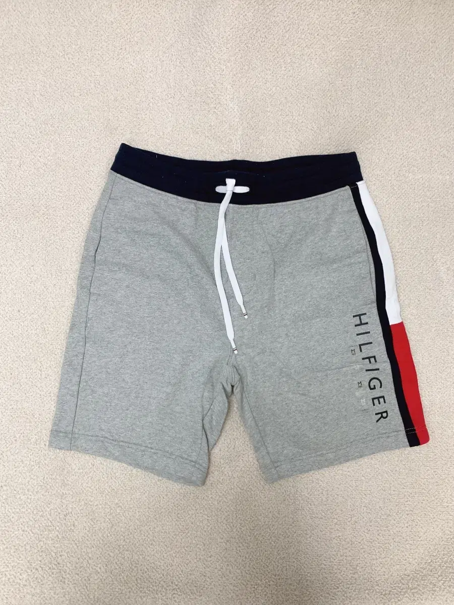 (Genuine/New) Tommy Hilfiger Grey Logo Sweatpants for Men