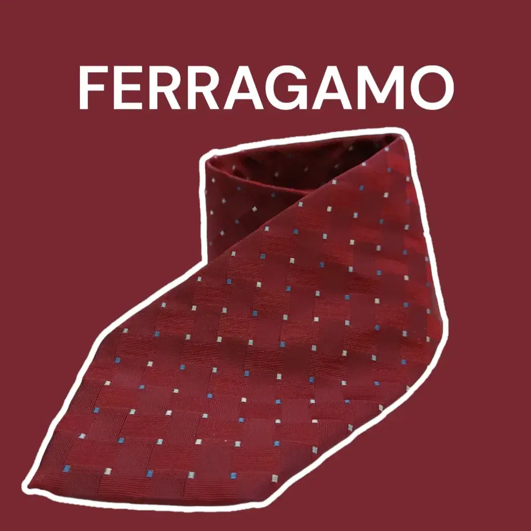 FERRAGAMO 페라가모 넥타이 와인