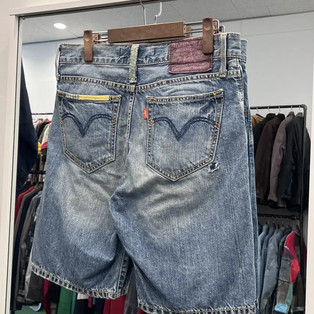 Levis 리바이스 리메이크 데님 쇼츠 팬츠 (32inch)