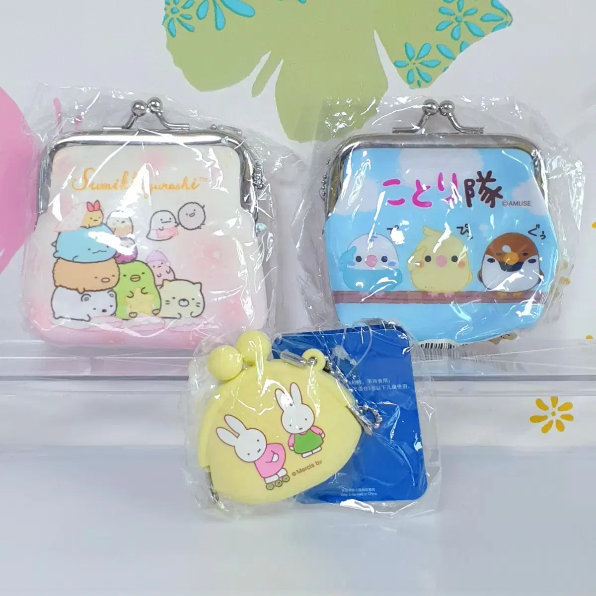 Sumikogurashi Amuse Birds Miffy Coin Purse Mini Pow Japanese Genuine Sumikko Parrot