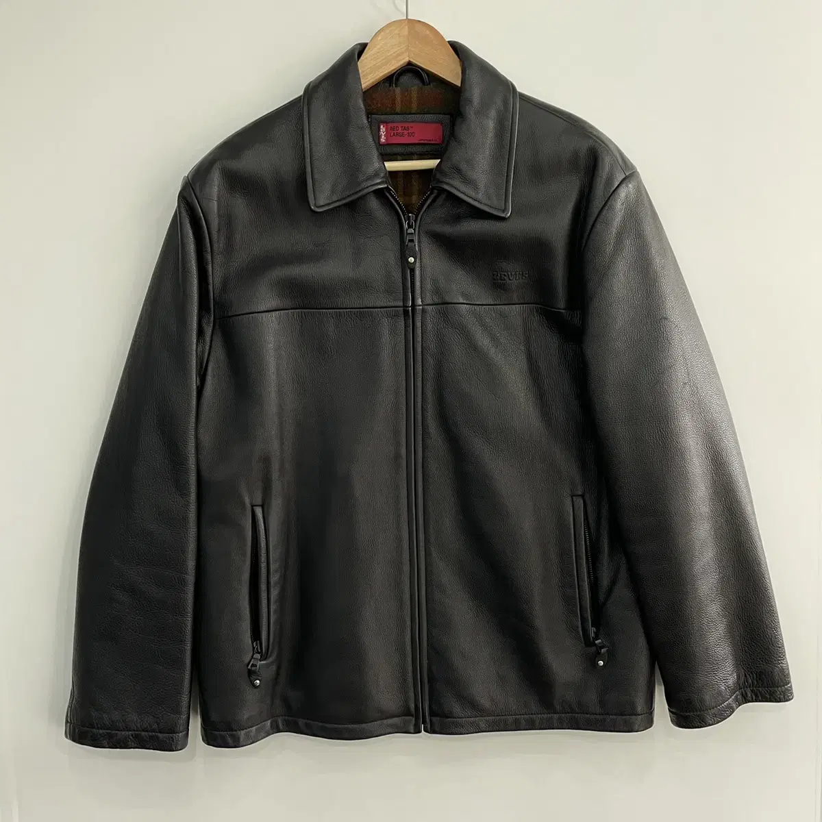 [L] Free Shipping Levi's Red Tab Cowhide Real Leather Jacket