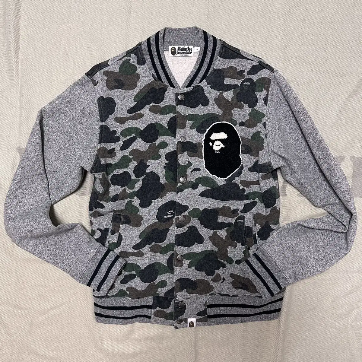 BAPE Heather gray sweat 자켓