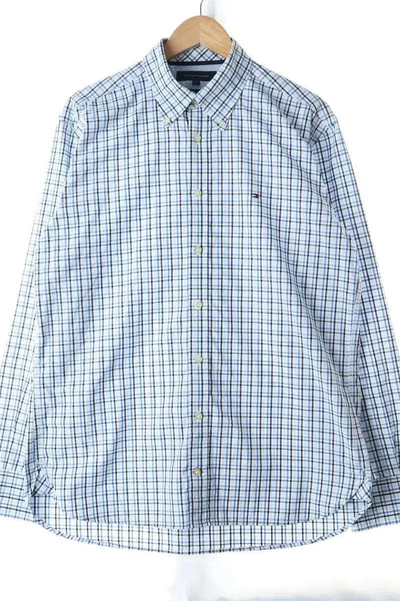 (L) Tommy Hilfiger Shirt Southern Check Grandpa Core Limited Edition-C5EF