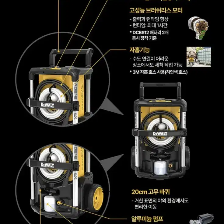 디월트 충전고압세척기 DCMPW1600Y2-KR [세트/새상품]