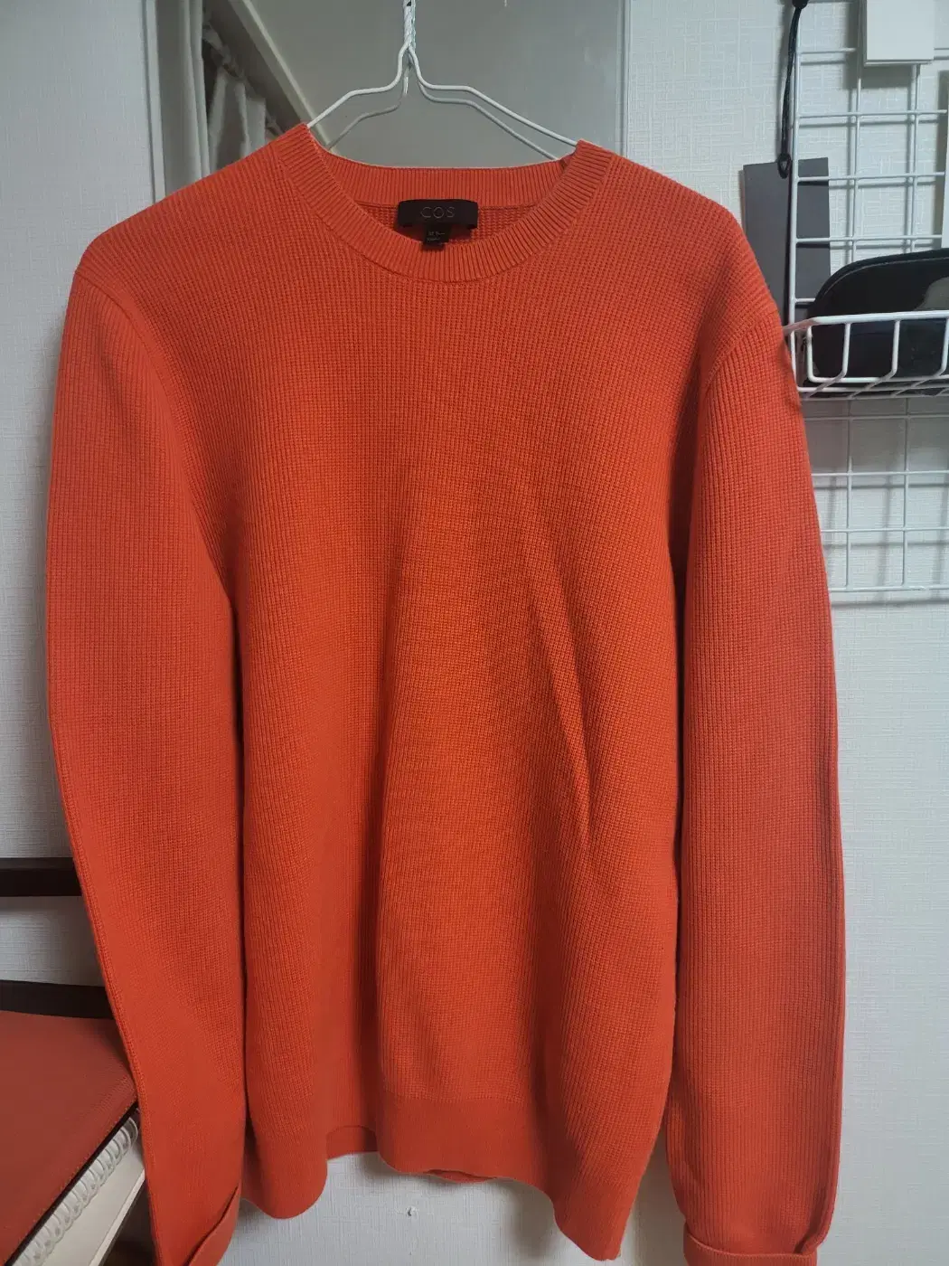 COS Dark orange knitted top