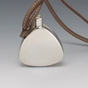 Hermes Silver Perfume Bottle Necklace