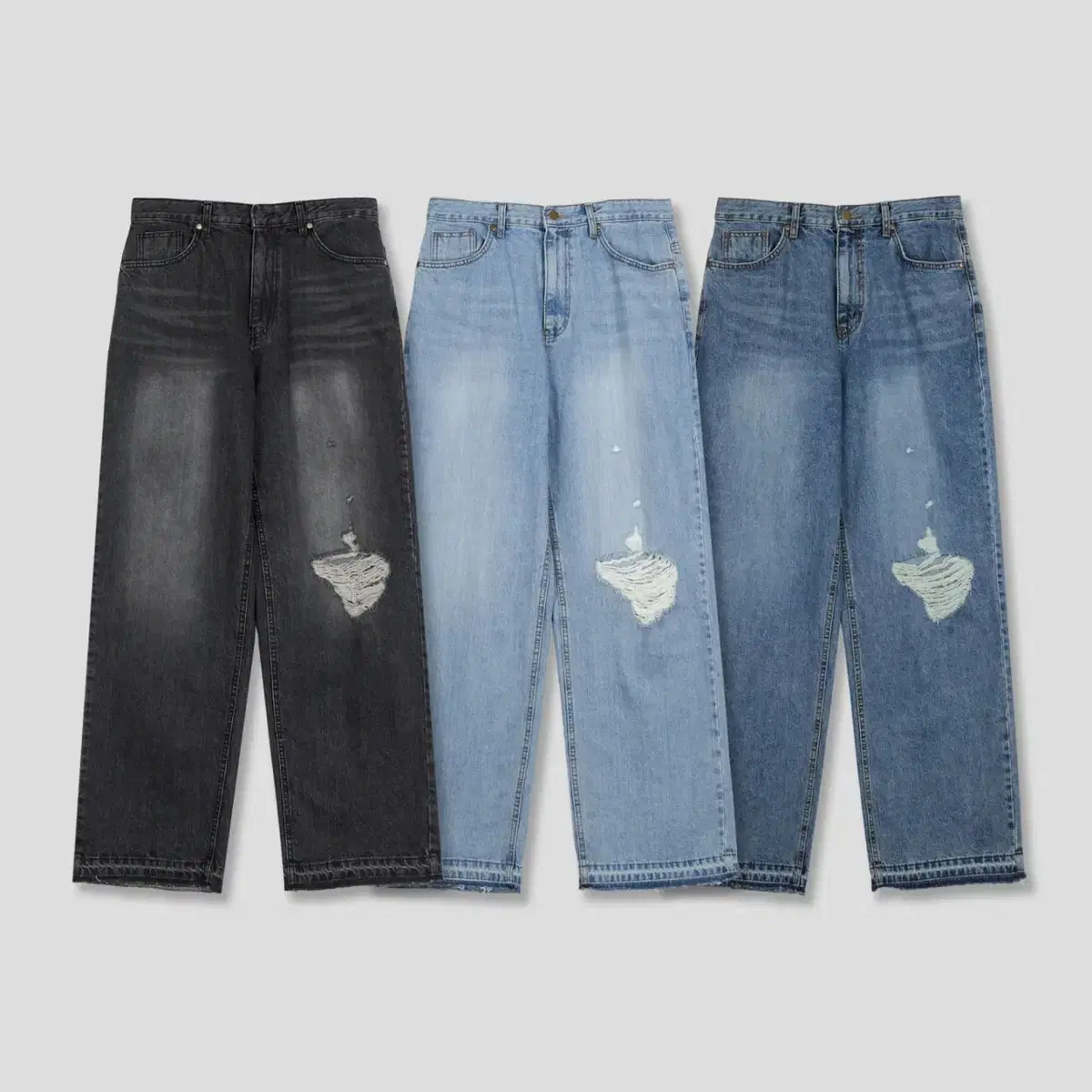 GC P4520 Still Damage Wide Denim Pants