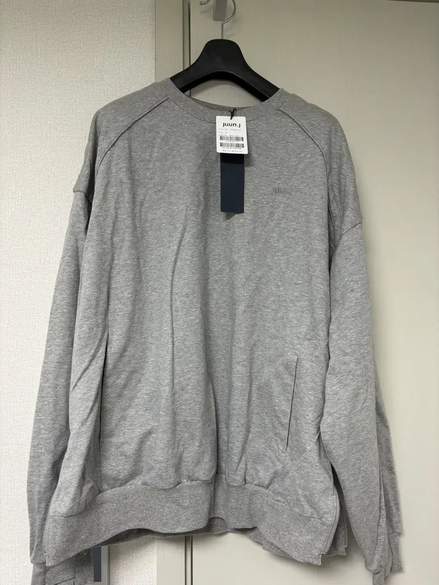 Junge Cotton Side Zip Lightweight Sweatshirt - Gray M