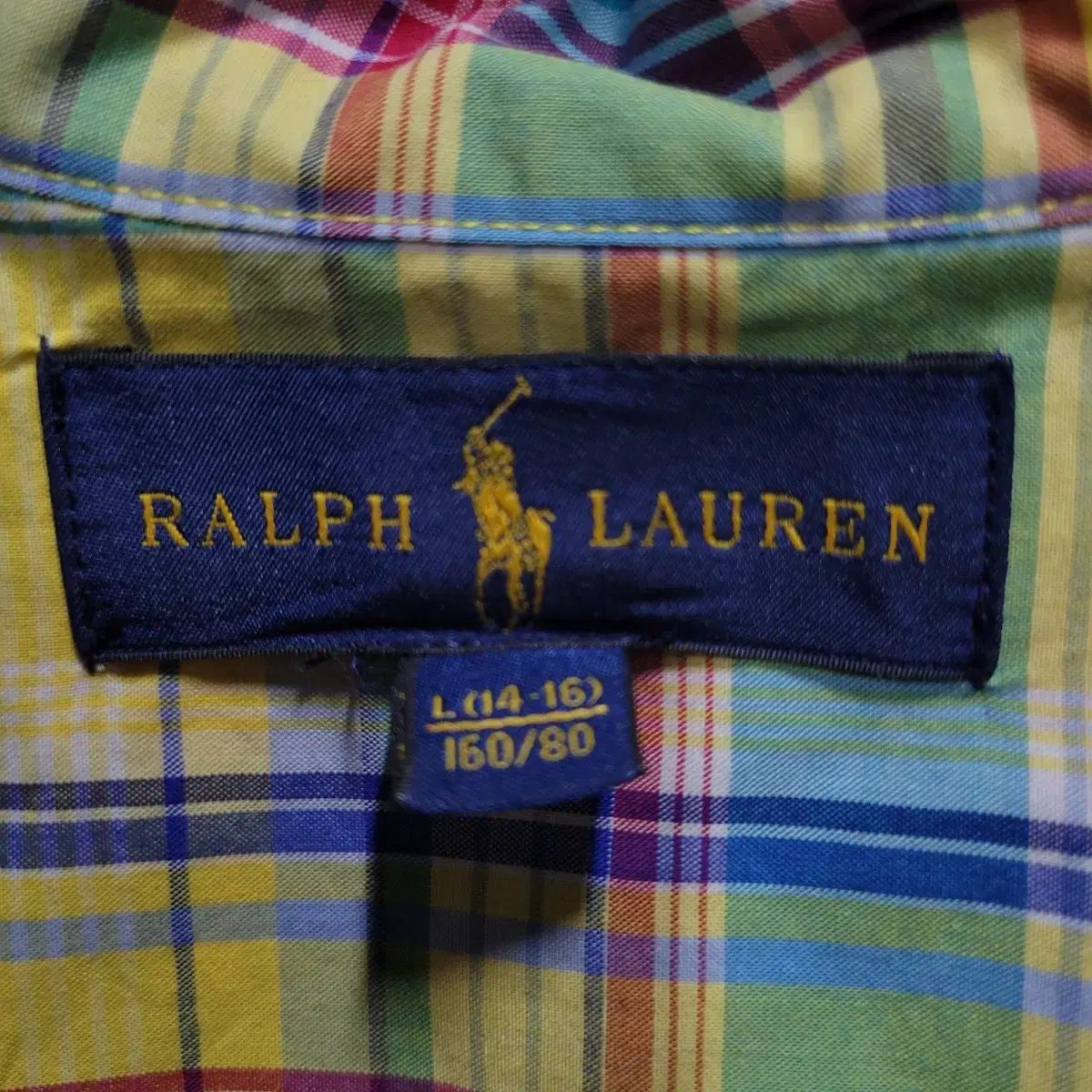 Ralph Lauren랄프로렌 체크 자수로고 무료배송