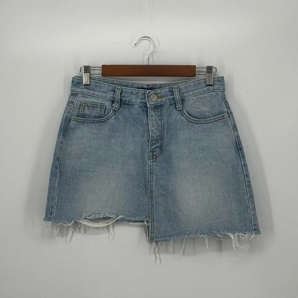 Women's Unbalanced Denim Skirt (L size)