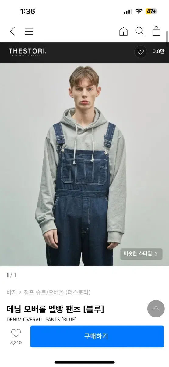 Denim Overalls Suspenders Pants [Bloo] Quick sale