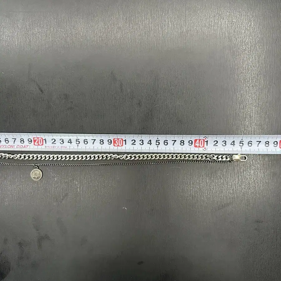 두줄목걸이 무게감 있음 45.5cm