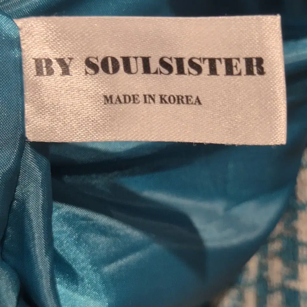 [여성55] SOUL SISTER 체크 트위드자켓 블루