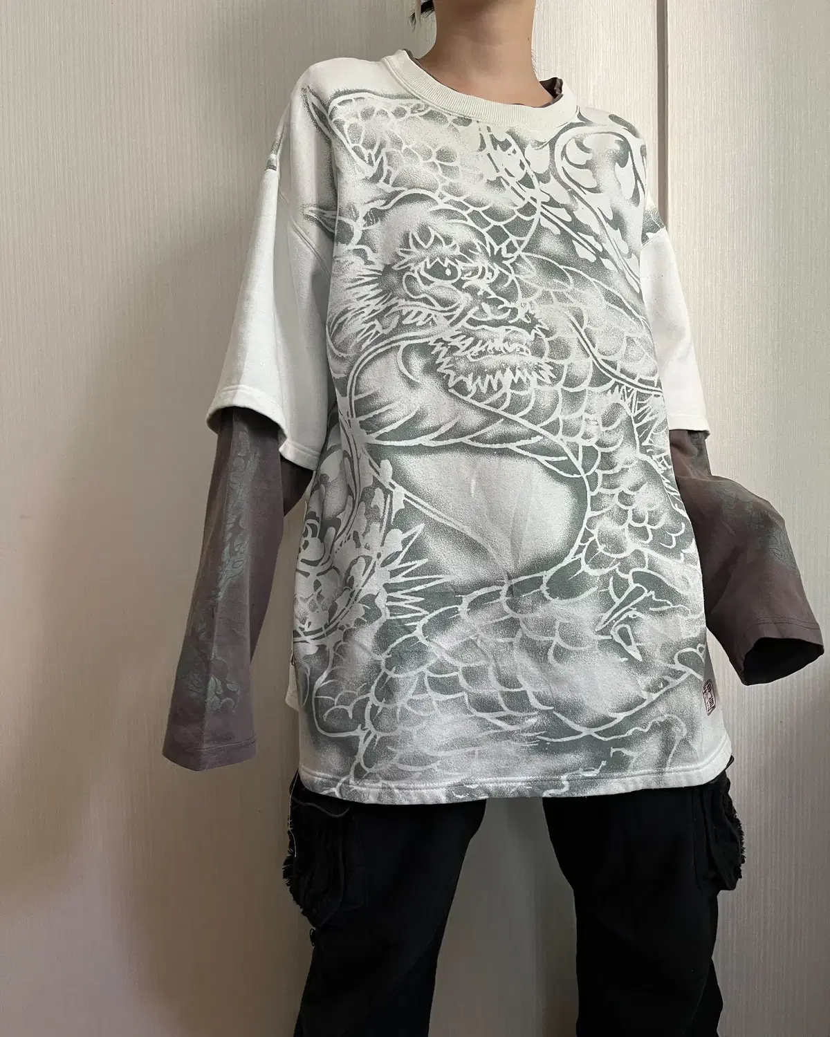 Oriental printing layered sleeve