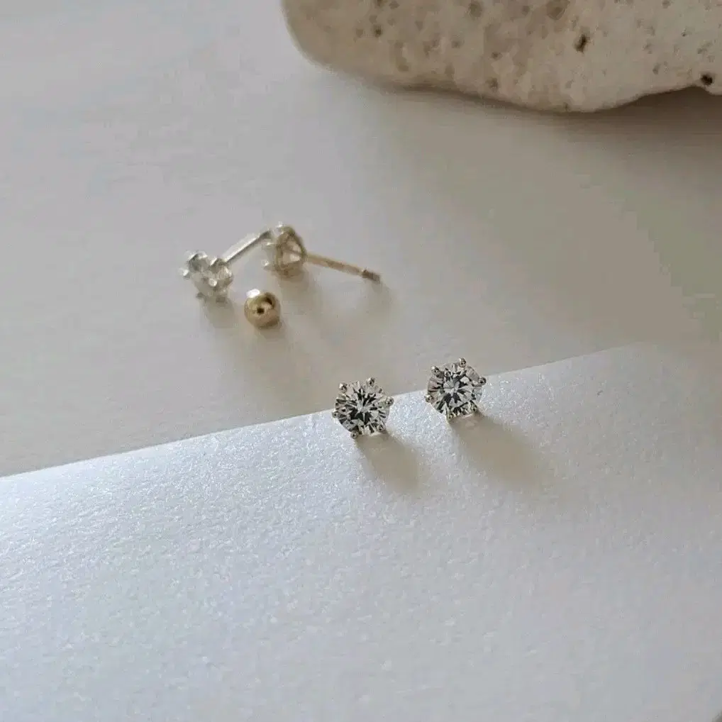 4mm 큐빅 14K 피어싱 바길이 5mm