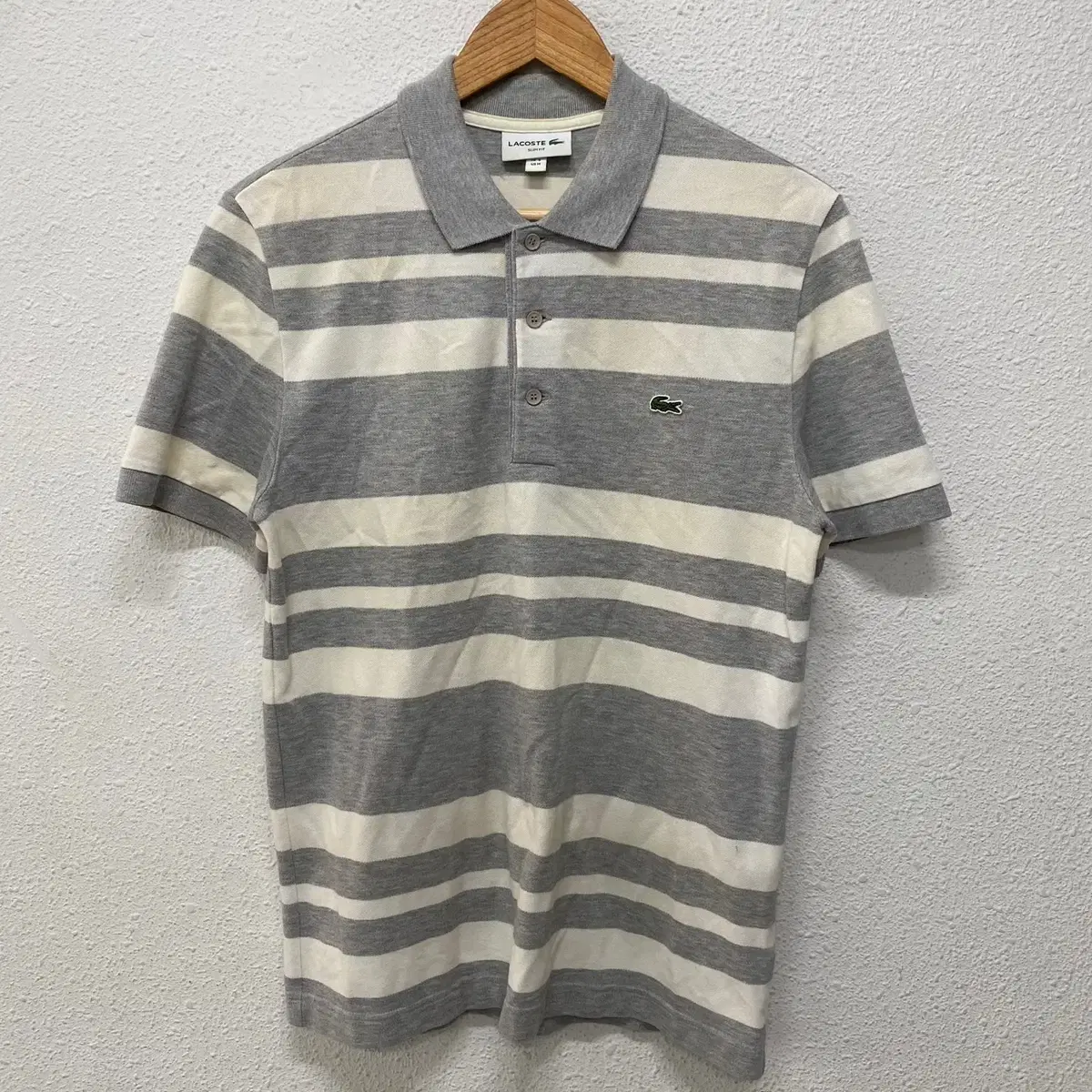 [100] Lacoste Men's Striped Short Sleeve Karati N2135