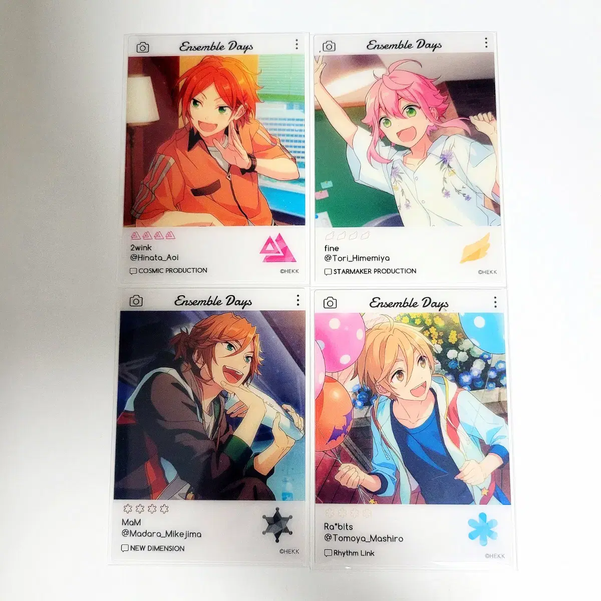 Ensemble Stars Emoka (EMOCA) Hinata, Tori, Mama, Tomoya