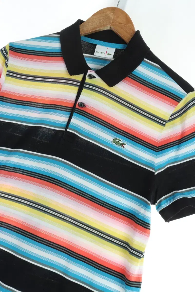 (L) Lacoste short sleeve kara T-shirt striped old school limited edition - CAC7