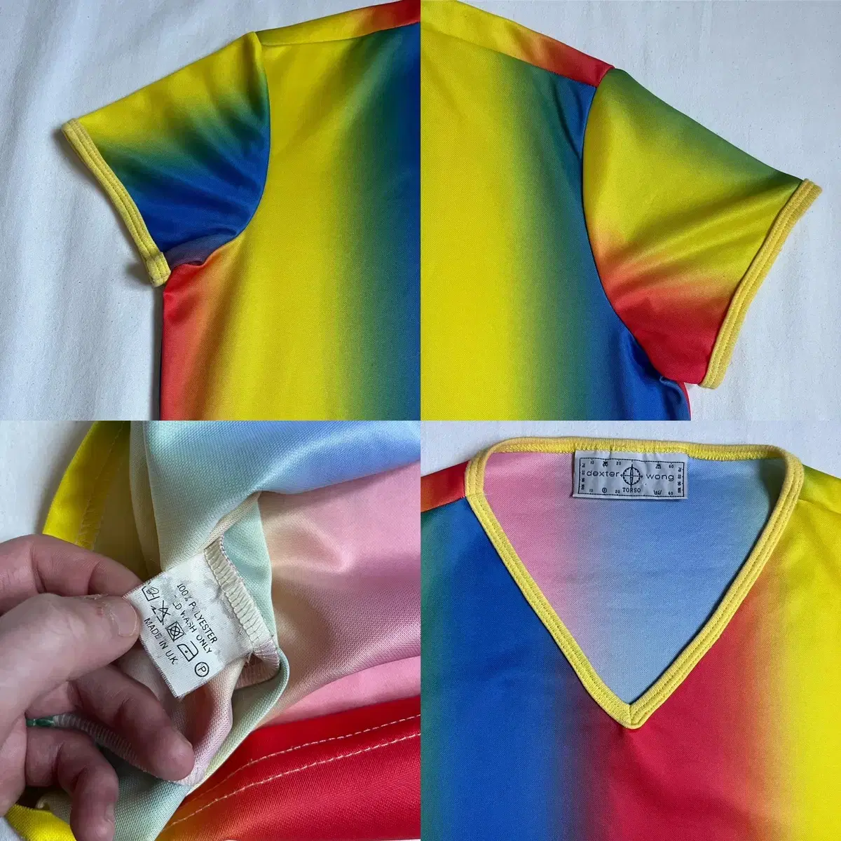 90s Dexter Wong Tricolor V-neck