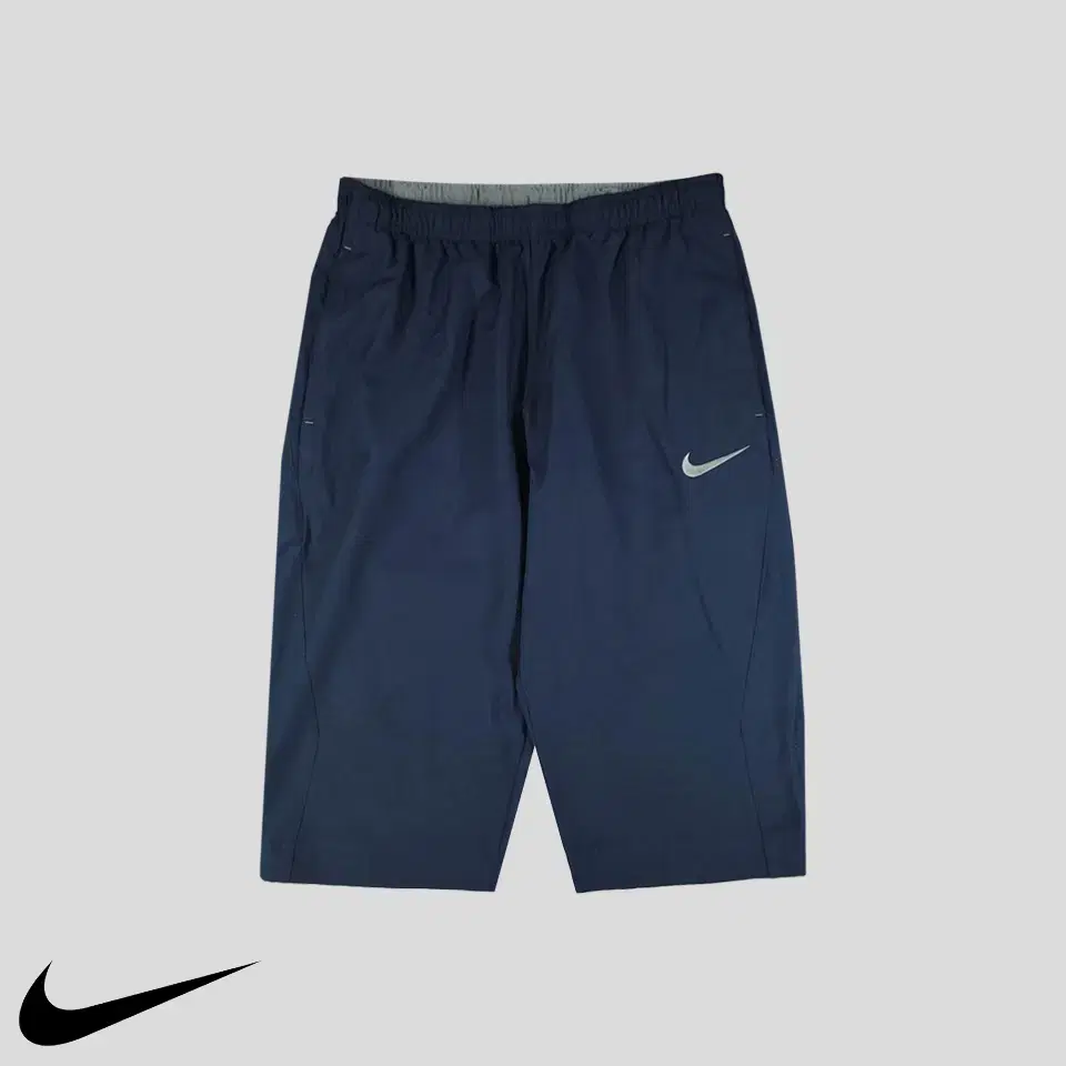 Nike Navy White Swoosh Embroidered Go Dry Fit Jersey Vahn Half Pants 30