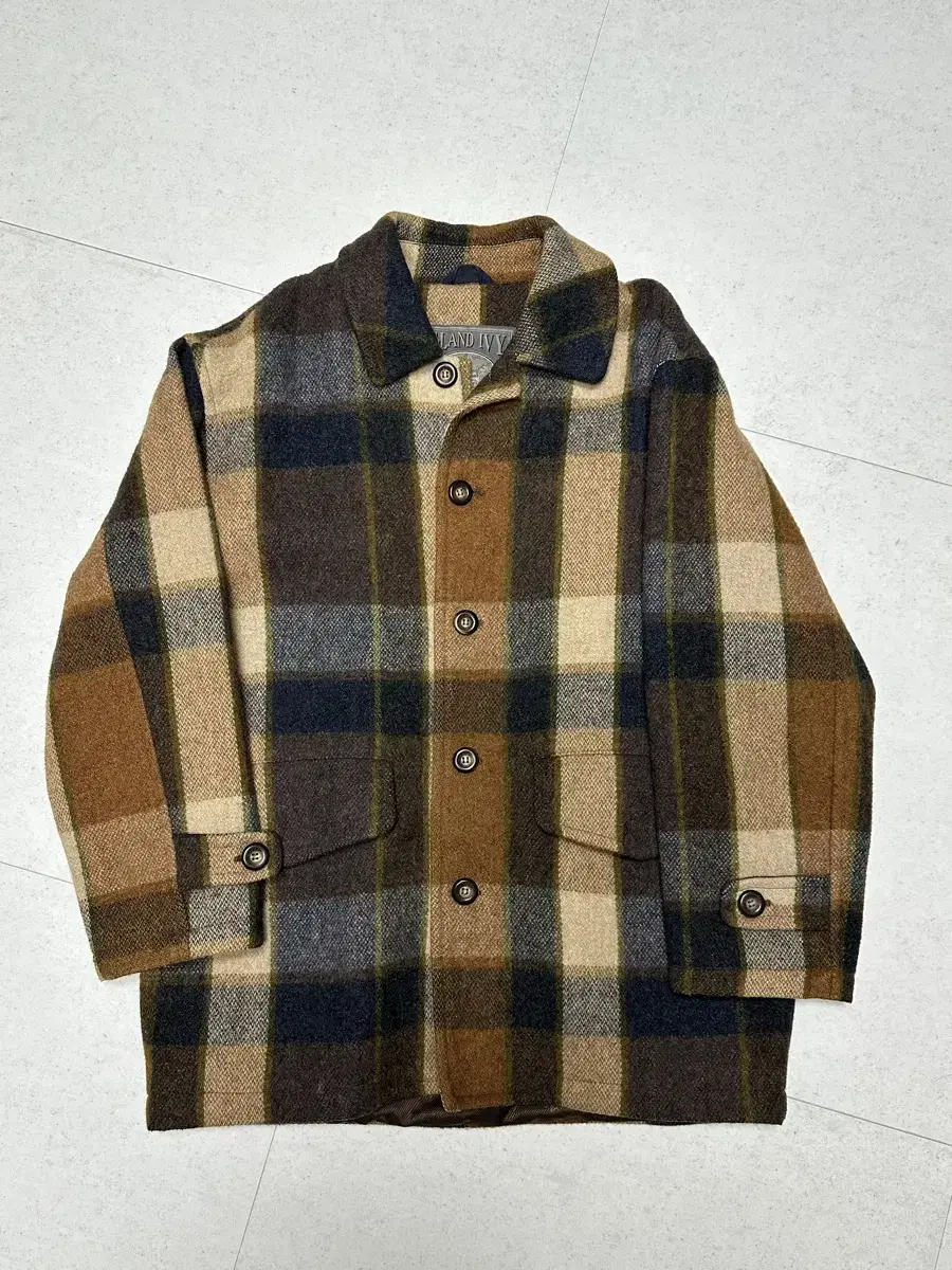 Eland Ivy Men's Wool Check Coat (Salvation Army Clothing)