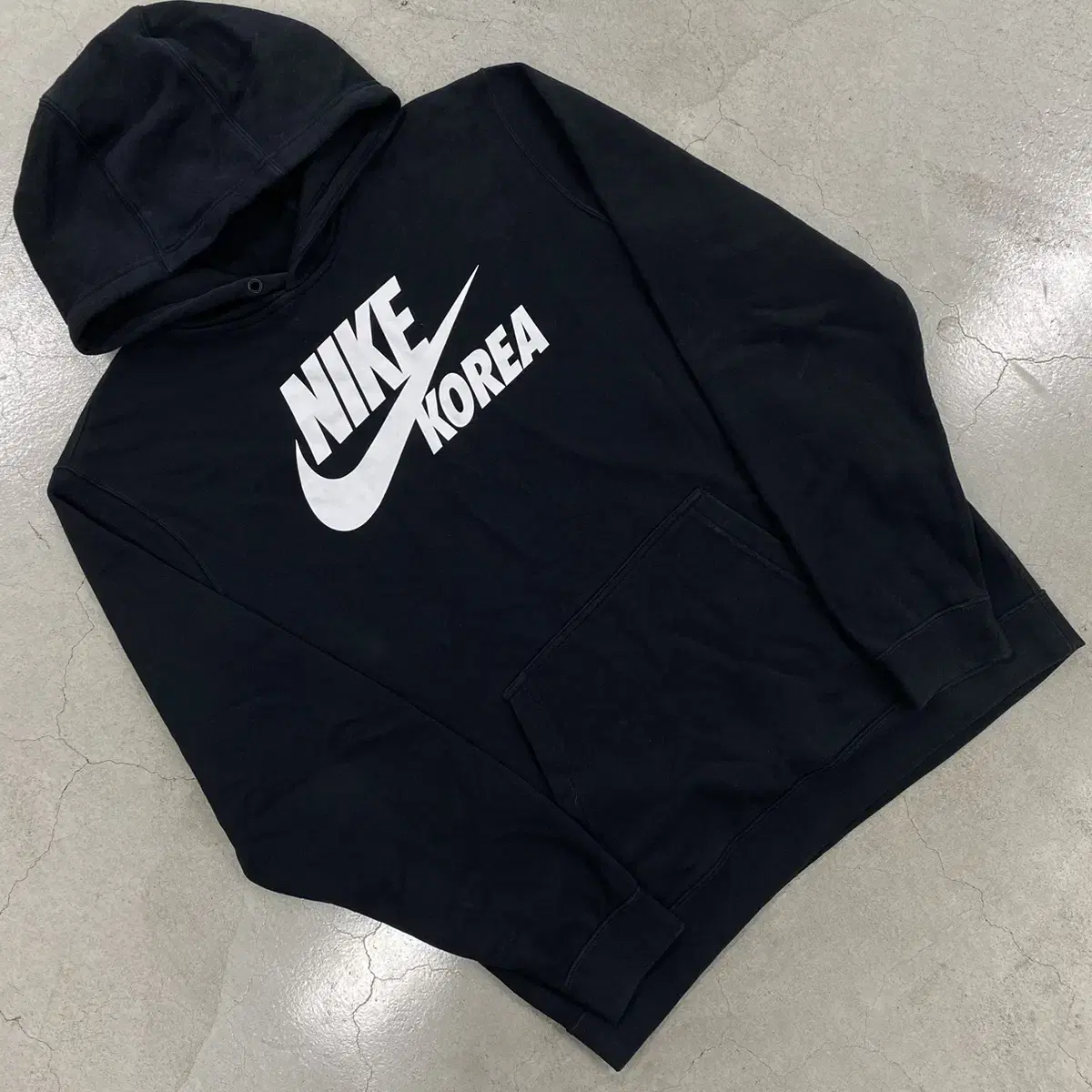 Nike Korea Big Logo Black Hoodie