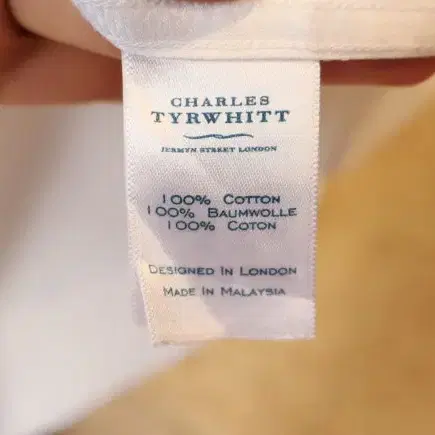 CHARLES TYRWHITT/찰스띠릿/드레스셔츠/화이트/41