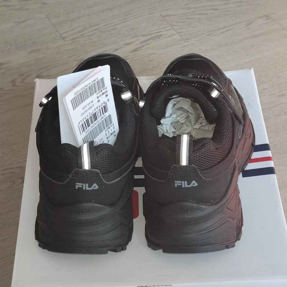 [휠라키즈새상품] [FILA KIDS] 키즈 휠봇. 200mm.블랙색상