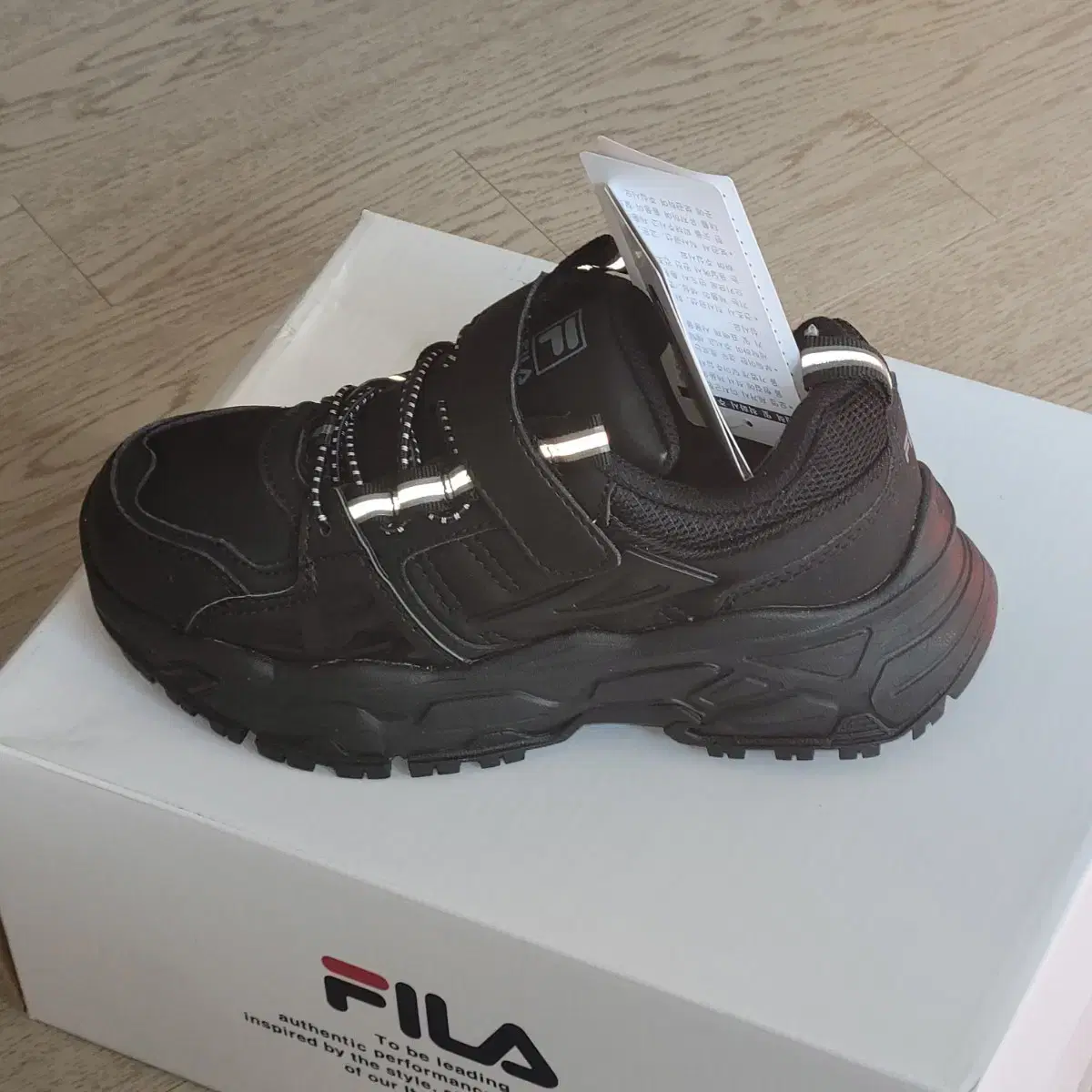 [휠라키즈새상품] [FILA KIDS] 키즈 휠봇. 200mm.블랙색상