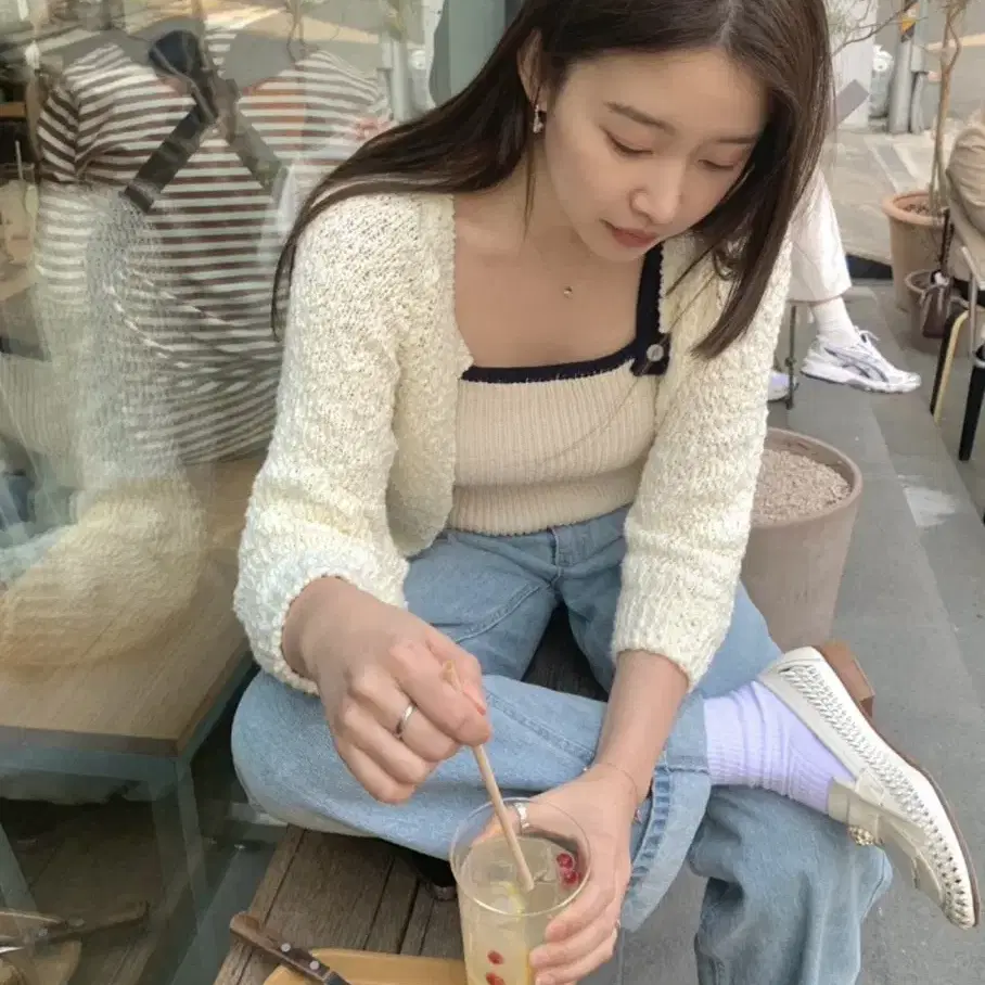 샵마그넷 shop magnet almond knit top 니트탑